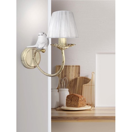 Бра с птичками и абажуром S1295-1 Петрасвет