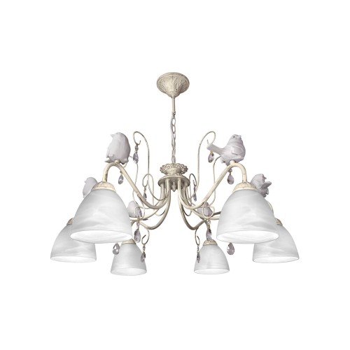 Люстра с птичками подвесная 6 плафонов S2615-6 Петрасвет