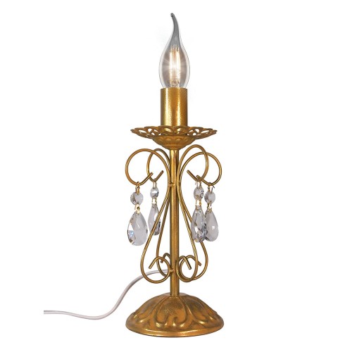 Настольная лампа интерьерная с хрусталем золотая S5126-1