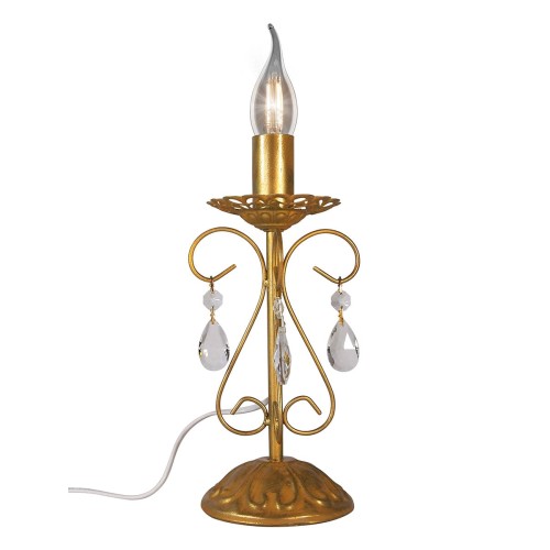 Настольная лампа интерьерная с хрусталем золотая S5126-1