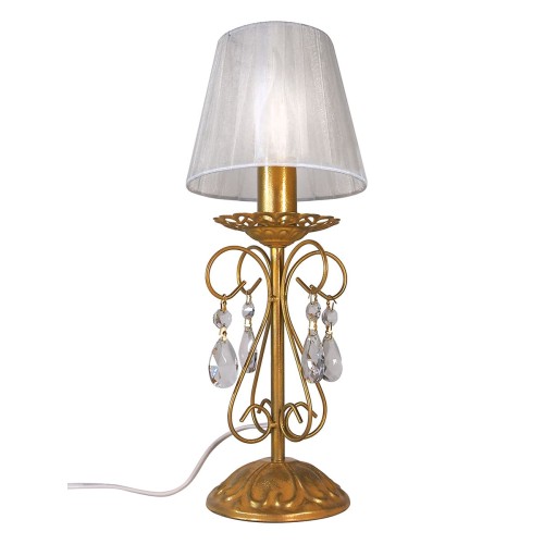 Настольная лампа интерьерная с хрусталем золотая S5126-1