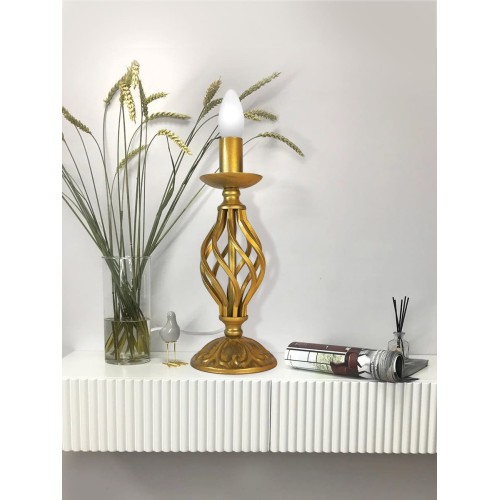 Настольная лампа дизайнерская золотая металл S5127-1
