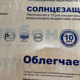 Козырёк над дверью Петрасвет S4025 Белый поликарбонат янтарный