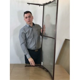 Козырёк над дверью Петрасвет S4001 Коричневый усиленный