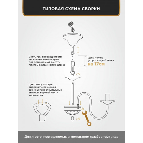 Люстра подвесная 5 ламп хрусталь Аврора S1154-5